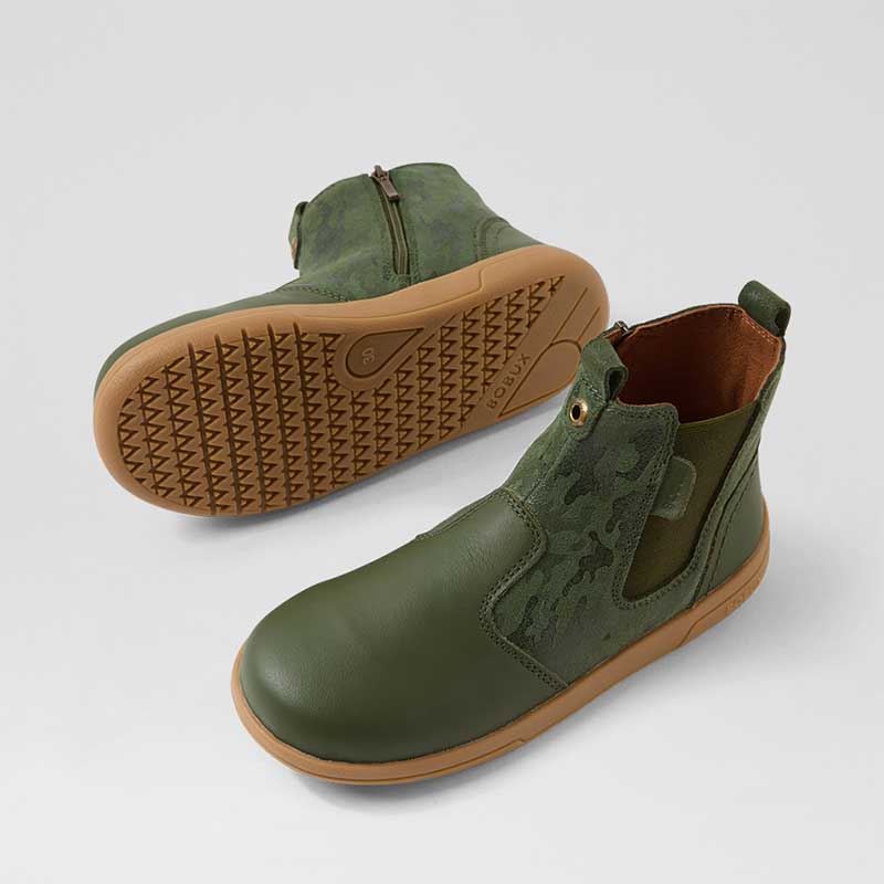 Bobux Kid+ Jodhpur II Boots - Camo Army and Bronze Green