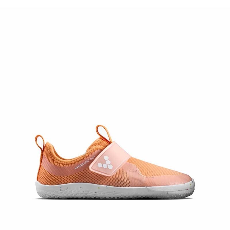 Vivobarefoot Kids Trainer Primus Sport IV - Apricot, outer side view.