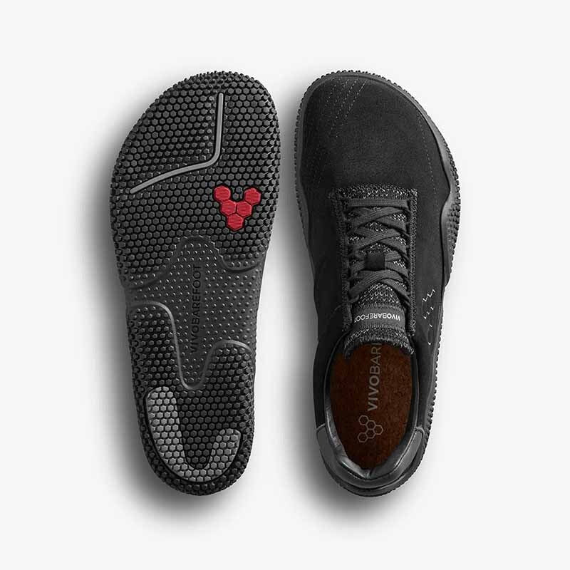 Vivobarefoot Men's Motus Studio Leather Trainers - Obsidian