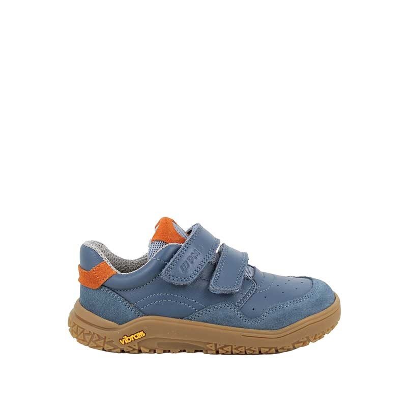 Primigi Kids Barefoot Double Strap Trainer - Blue, outer side view.