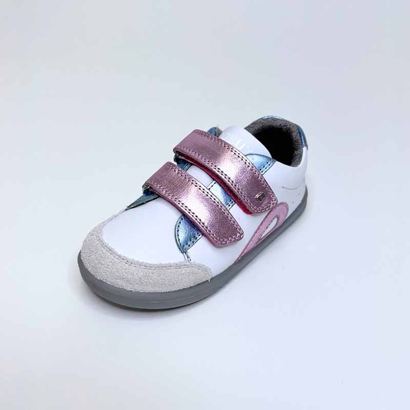Bobux i-Walk Blaze Trainers - White Pink Metallic