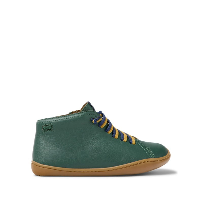 Camper Kids Peu Boot - Green, outer side view.