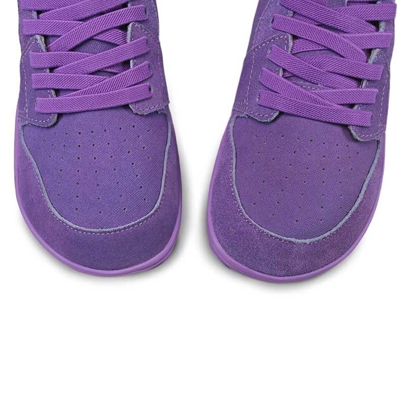 Pair of PaperKrane Kids Boots - Purple Love, top view showing the toe box.