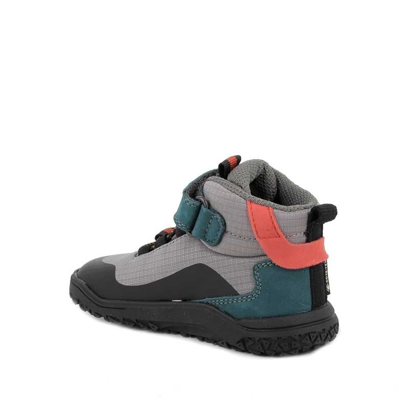Primigi Kids Waterproof Barefoot Boot - Green, angled view showing inner side and rear.
