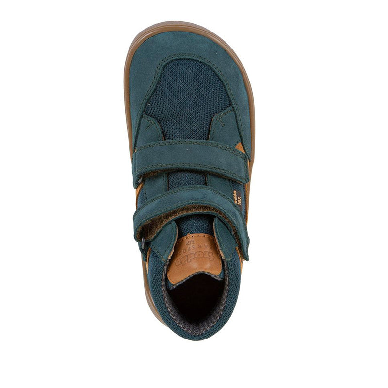 Froddo Kids Barefoot Waterproof Up Hill Boot - Petroleum, top view.