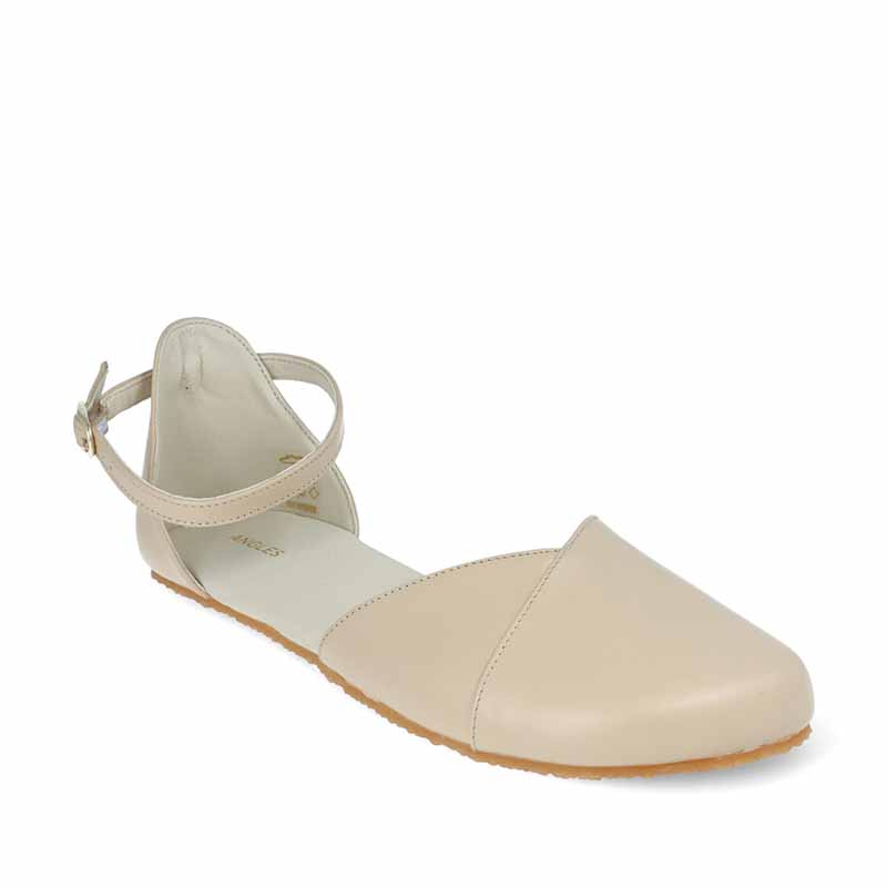 Angles Women's Sandal Dione - Beige, angled view showing outer side and front.