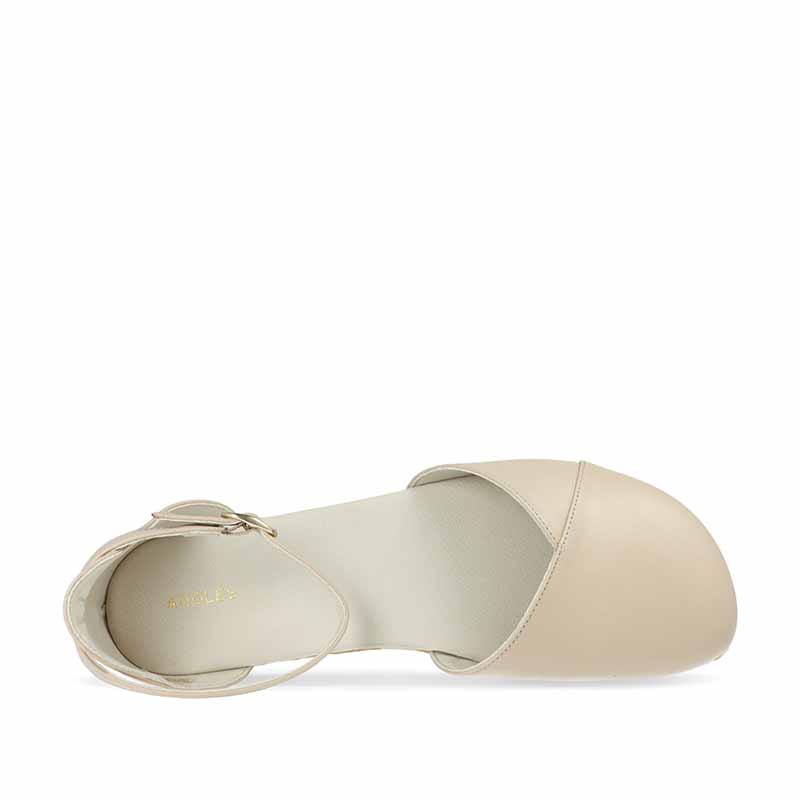 Angles Women's Sandal Dione - Beige, top view.