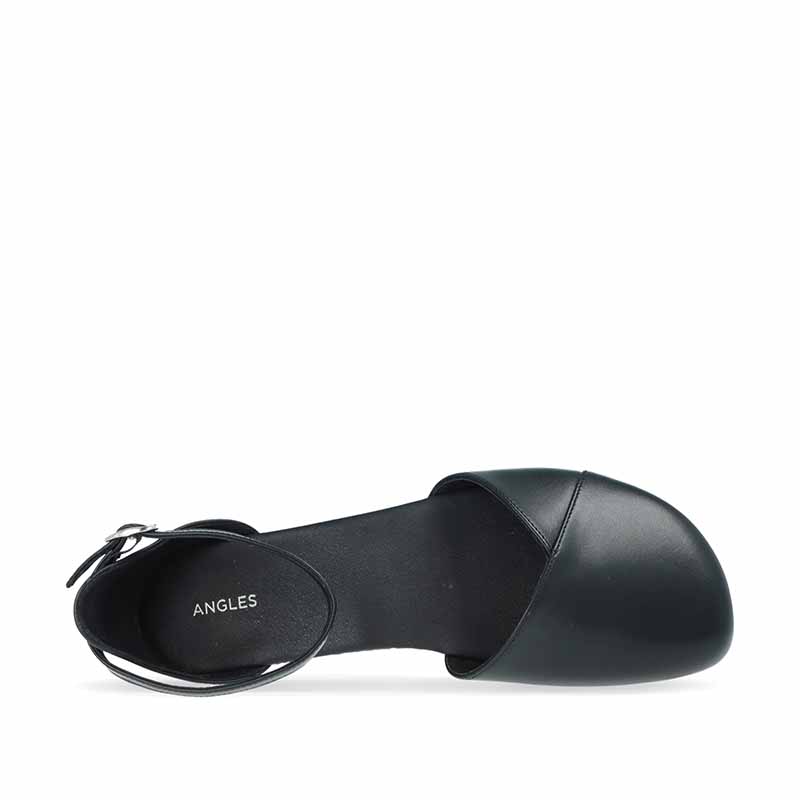Angles Women's Sandal Dione - Black, top view.