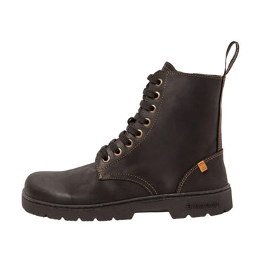 El Naturalista Barefoot Alpine Nomada Lace Up Boot - Black, outer side view.
