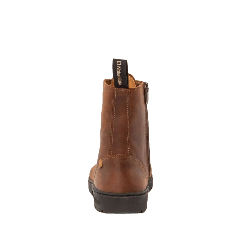 El Naturalista Barefoot Alpine Nomada Lace Up Boot - Clay, rear view.