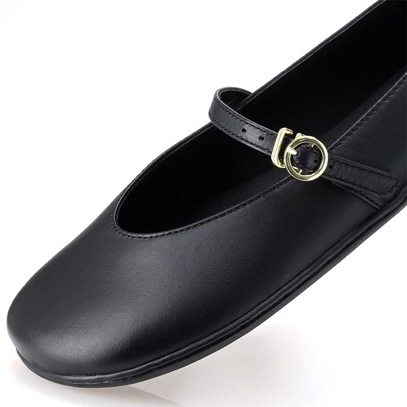 Be Lenka Women's Ballet Shoe Amalea - Black, close up of toe box.