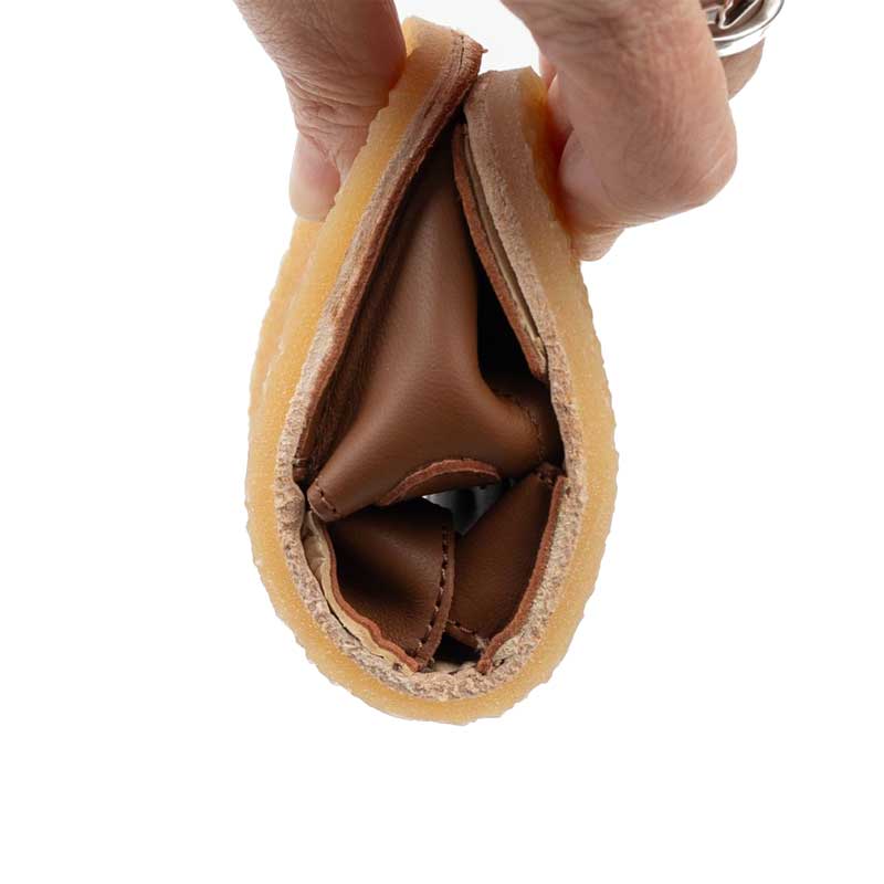 Tikki Kids Sandal Aranya - Caramel, folded up.