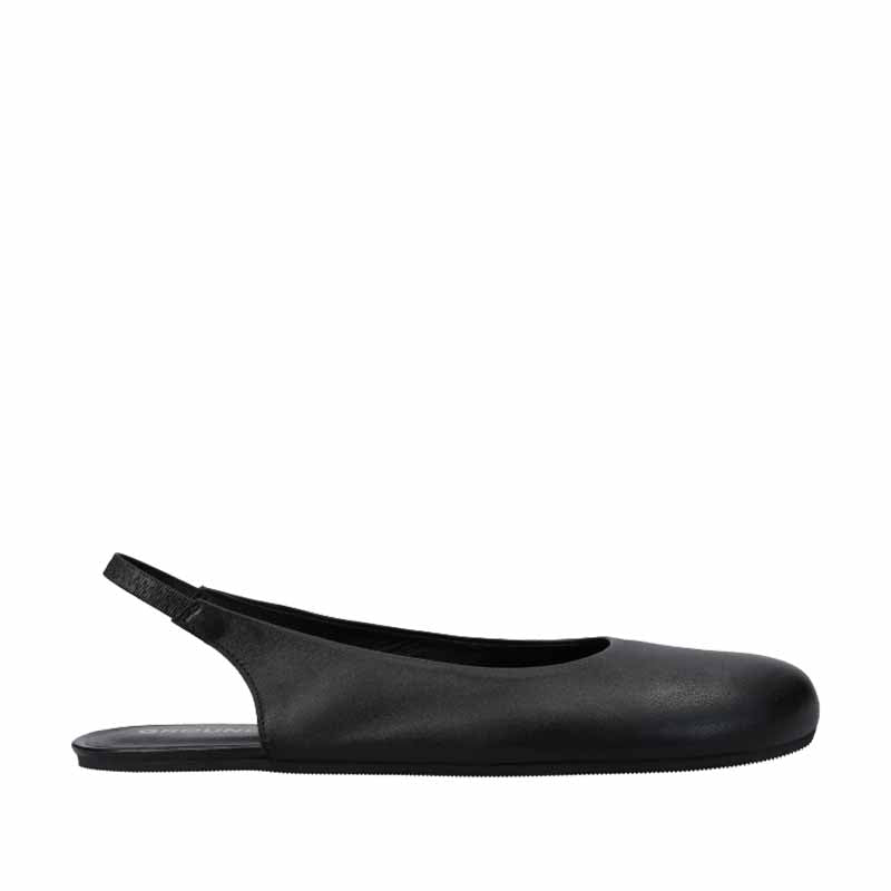Groundies Adults Arc Ballet Shoe - Black, outer side view.