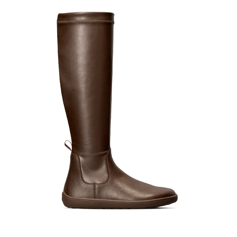 Be Lenka Women's Knee-High Boot Athena - Chocolate, outer side view.