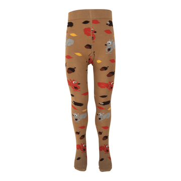 Slugs & Snails Kids Tights - Autumn, front view.