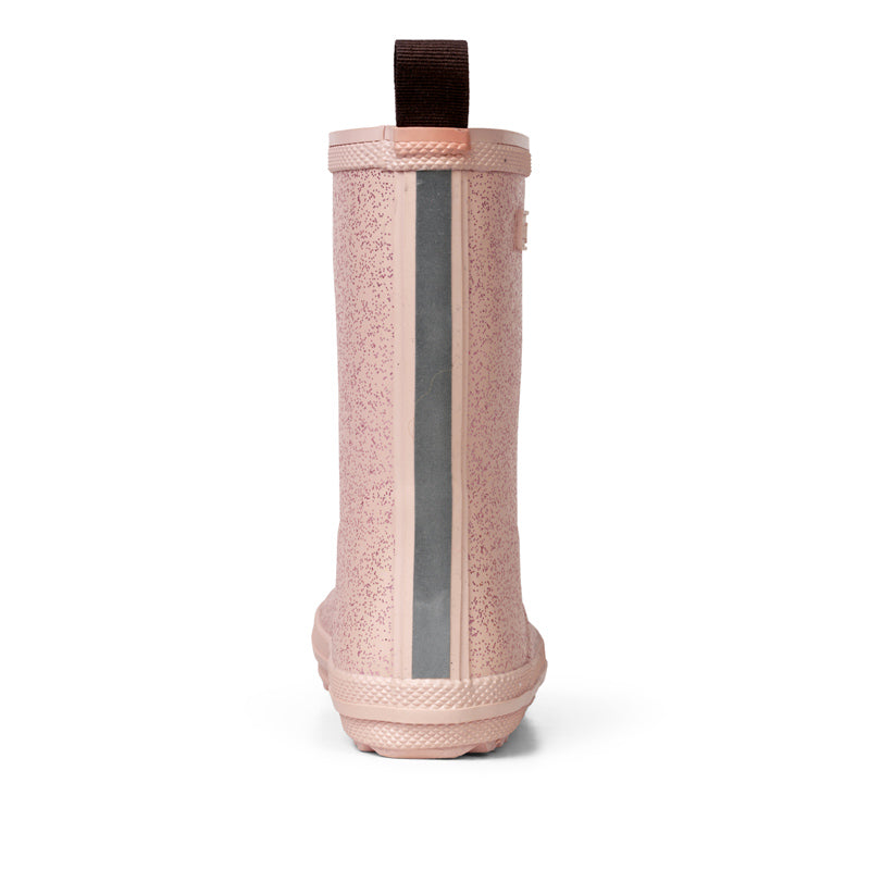Bundgaard Kids Welly Classic Charly High 2 - Old Rose Sparkle, rear view.