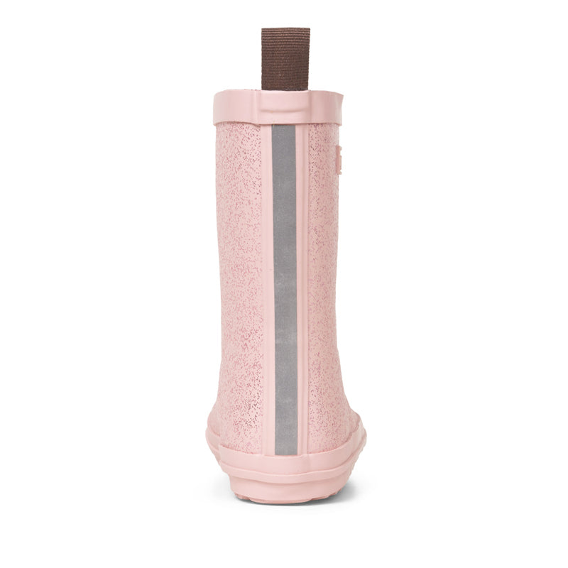 Bundgaard Kids Welly Aspen - Rose Sparkle, rear view.