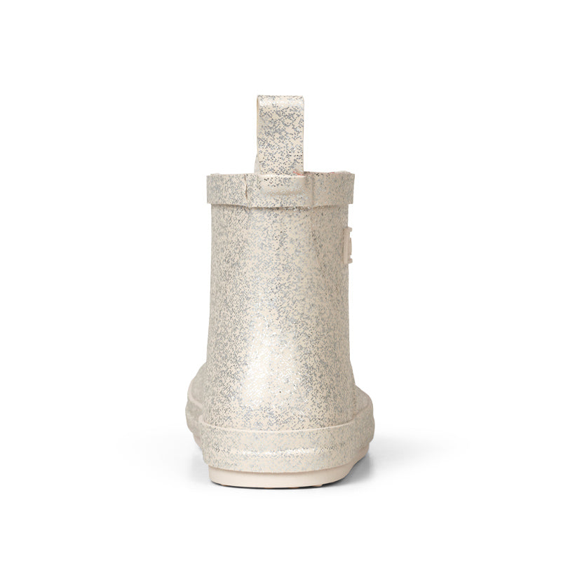 Bundgaard Kids Welly Misty - Ivory Sparkle, rear view.