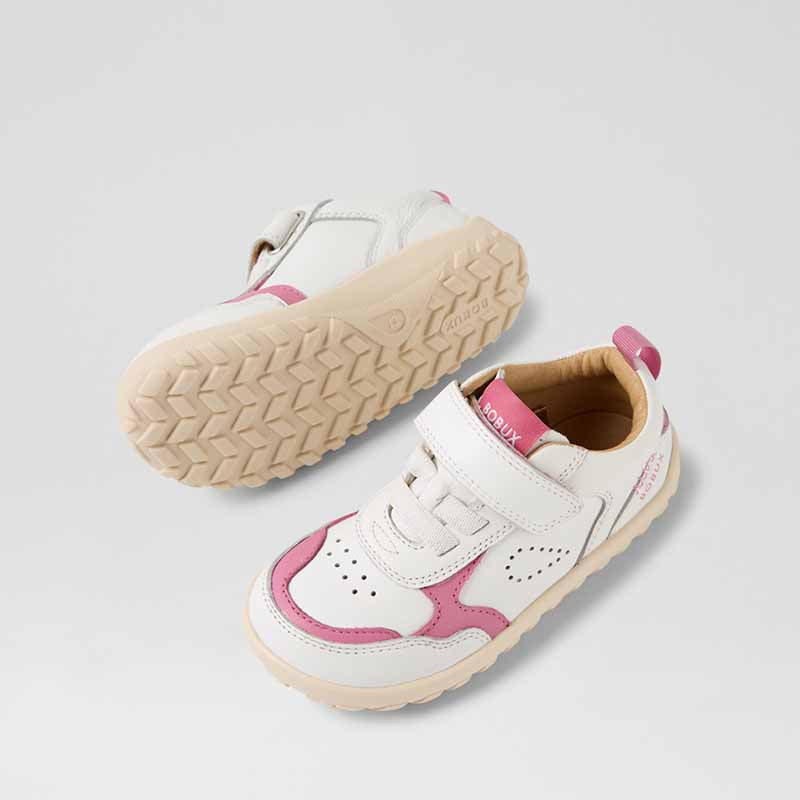 Bobux Alpha Neo Shoes - White-Cashmere Rose