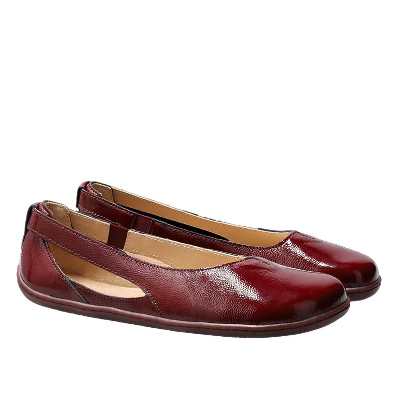Pair of Be Lenka Women's Ballet Shoes Bellissima 3.0 - Burgundy, angled view showing the outer side and front.
