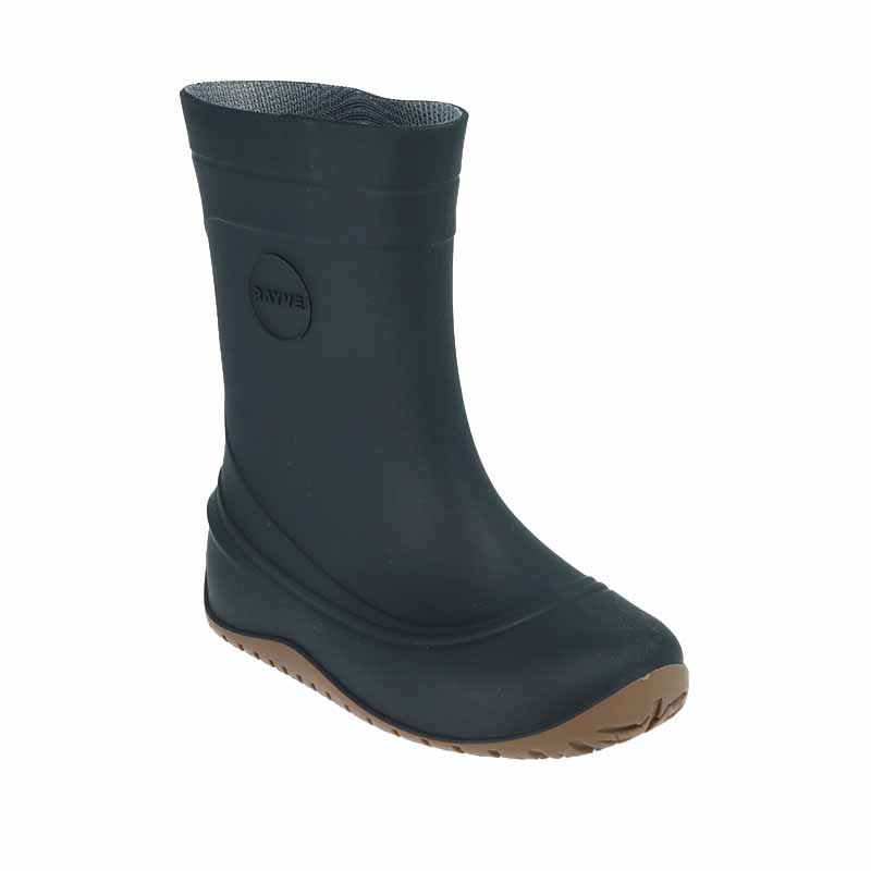 Rayve Kids Wellington Monsoon - Dark Blue, angled view showing outer side and front.