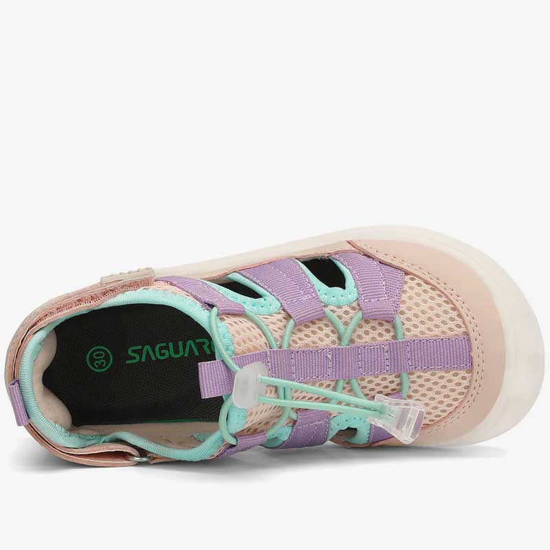 Saguaro Kids Breeze I Sandal - Pink, top view.