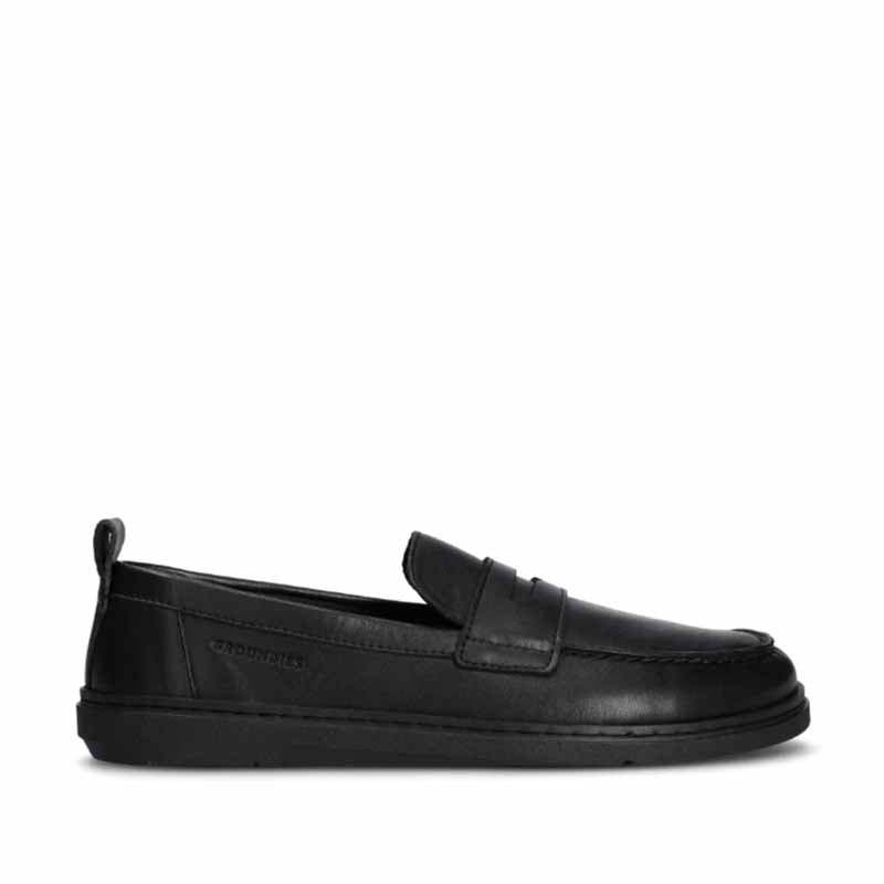 Groundies Adults Brisbane Loafer - Black, outer side view.
