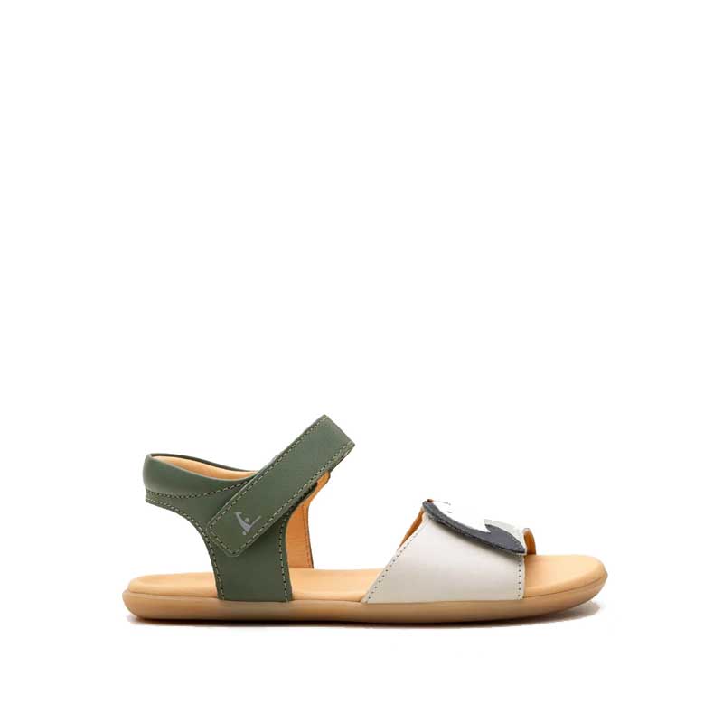 Tip Toey Joey Toddler Sandal Toucan - Green, outer side view.