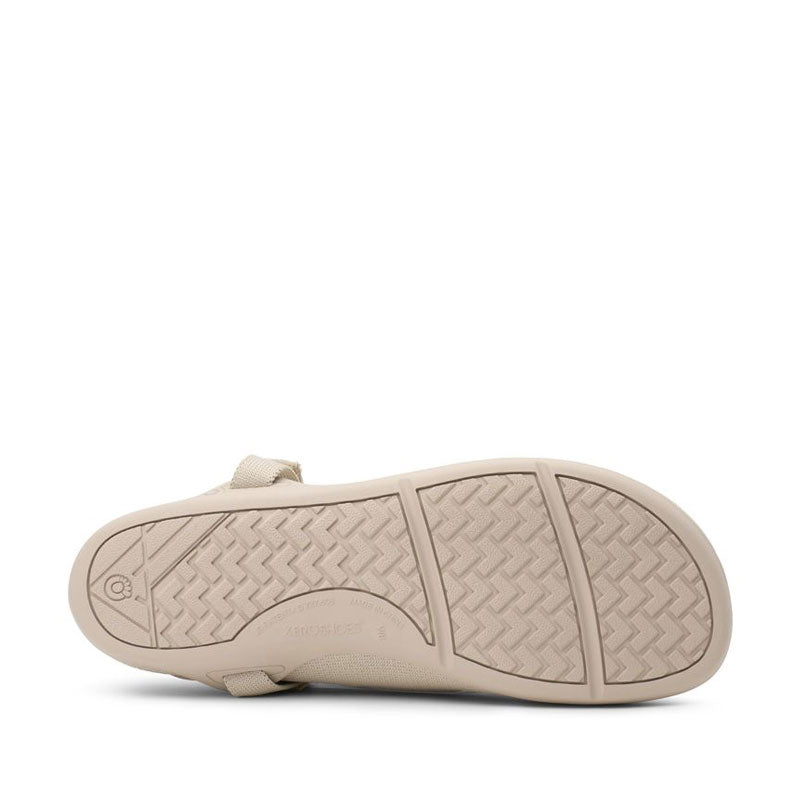 Xero Women's Mary Jane Shoe Cassie Knit -  Stone, sole view.