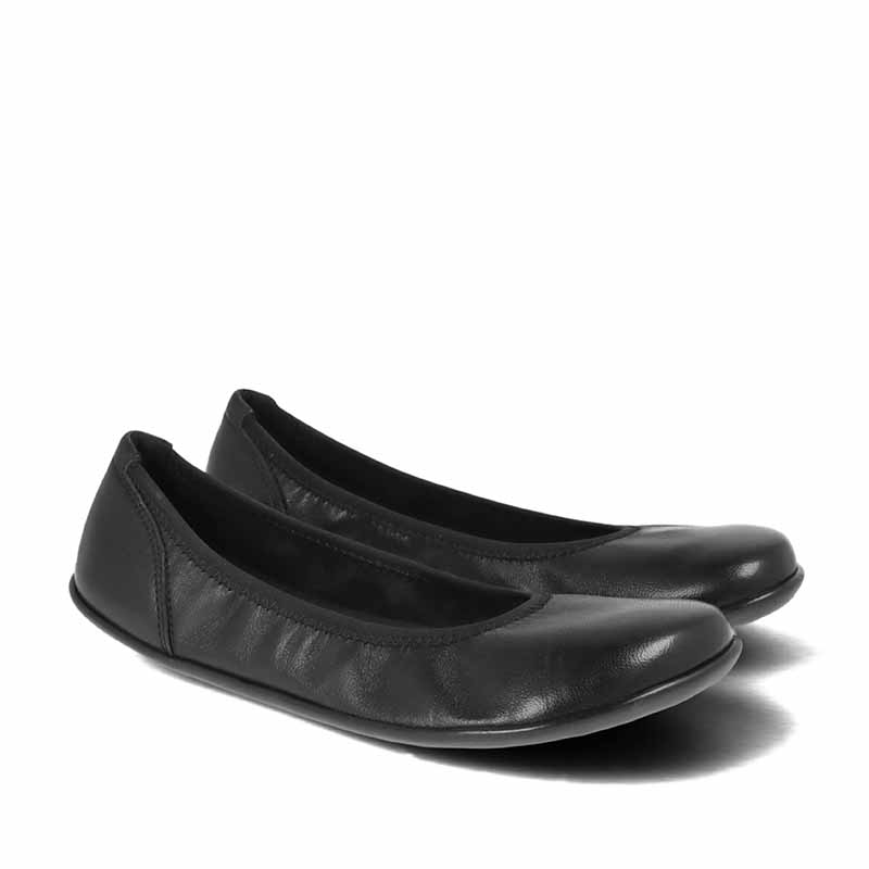 Pair of Angles Women's Ballet Shoes Calisto - Black, angled view showing outer side and front.