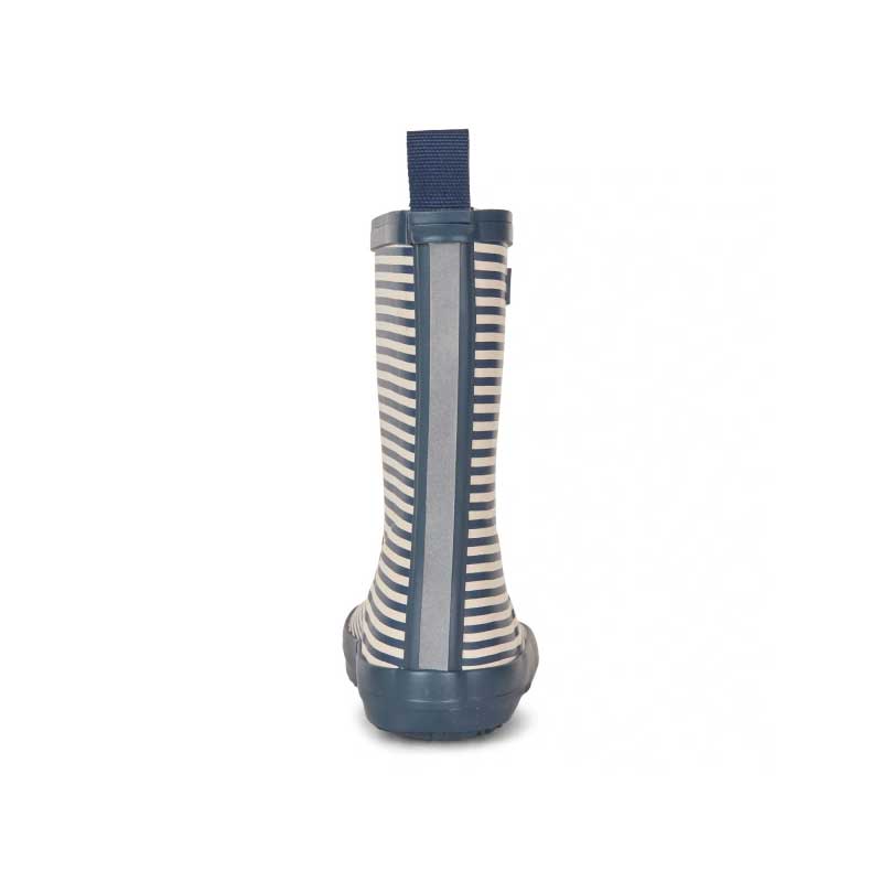 Bundgaard Kids Welly Classic Charly High 2 - Navy Stripe, rear view.