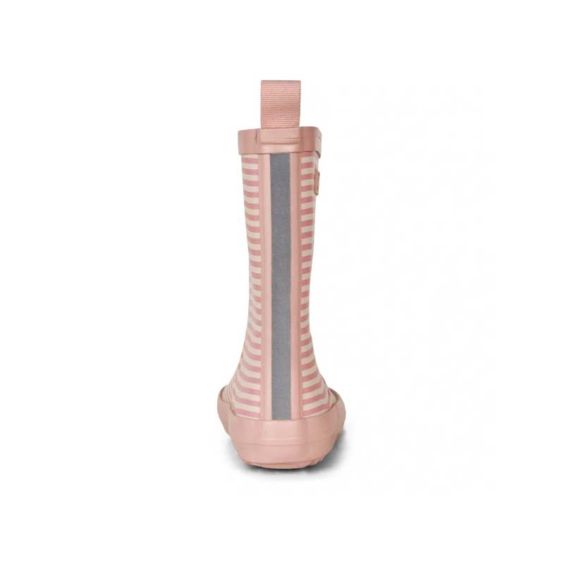Bundgaard Kids Welly Classic Charly High 2 - Rose Stripe, rear view.