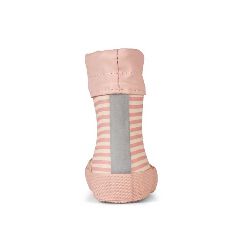 Bundgaard Toddler Welly Cover - Rose Stripe, rear view.