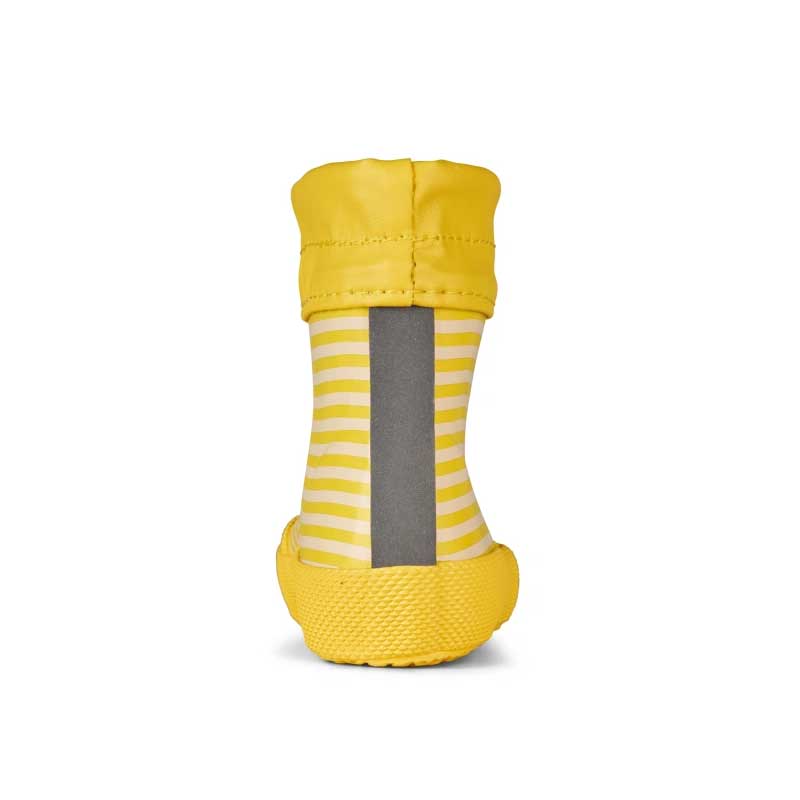 Bundgaard Toddler Welly Cover - Sunflower Stripe, rear view.