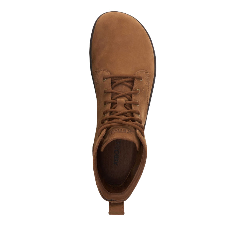 Xero Men's Leather Boot Denver II - Rawhide, top view.