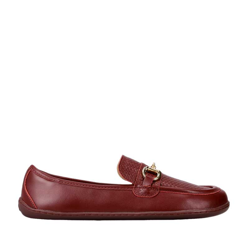 Be Lenka Women's Moccasin Divella - Burgundy, outer side view.