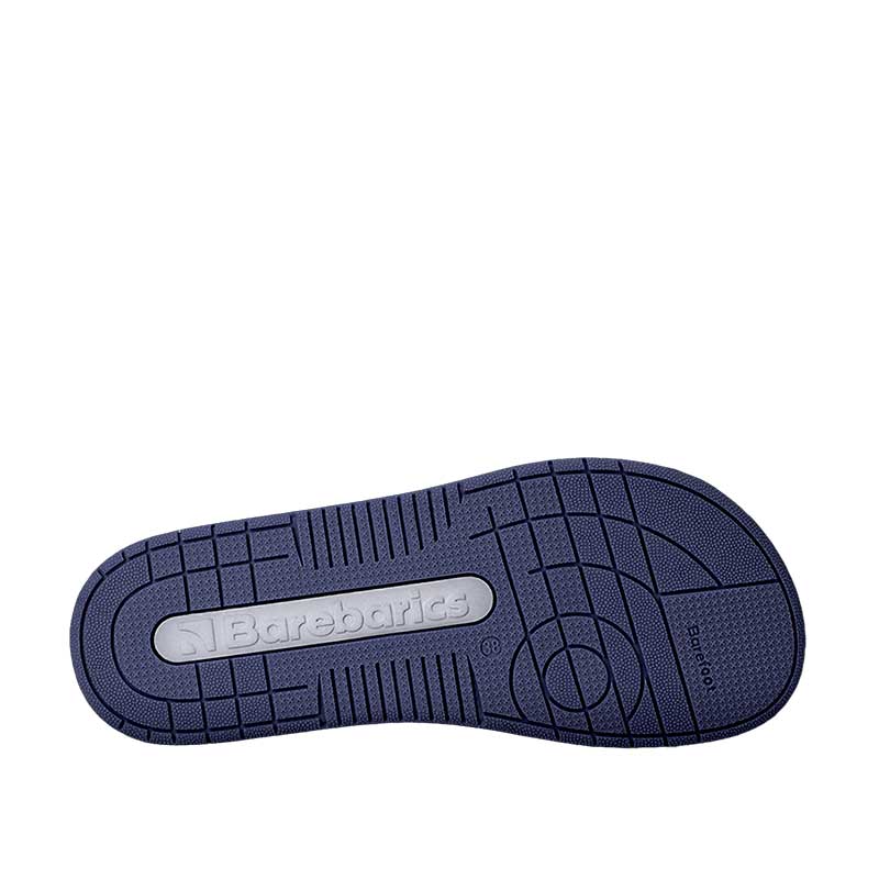 Be Lenka Adults Barebarics Trainer Dropsta - Blue and Silver, sole view.