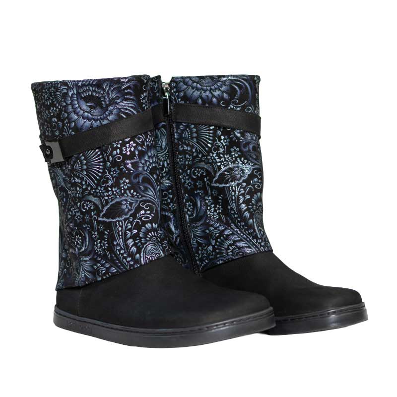 Pair of Peerko Women's Boots Eve - Paradise, angled view showing outer side and front.