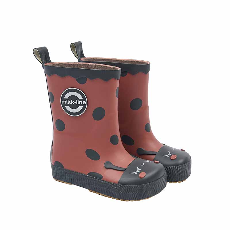 Mikk-Line Kids Barefoot Wellingtons - Ladybird