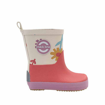 Mikk-Line Kids Barefoot Wellingtons - Retro Flower