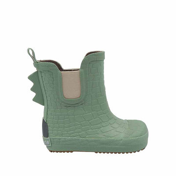 Mikk-Line Kids Barefoot Wellingtons - Dinosaur Green