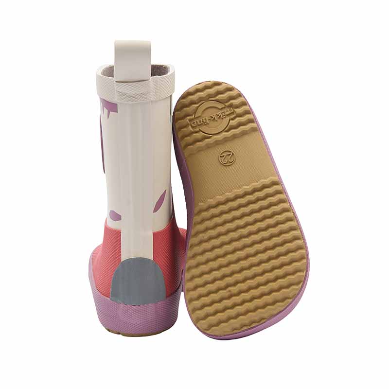 Mikk-Line Kids Barefoot Wellingtons - Retro Flower