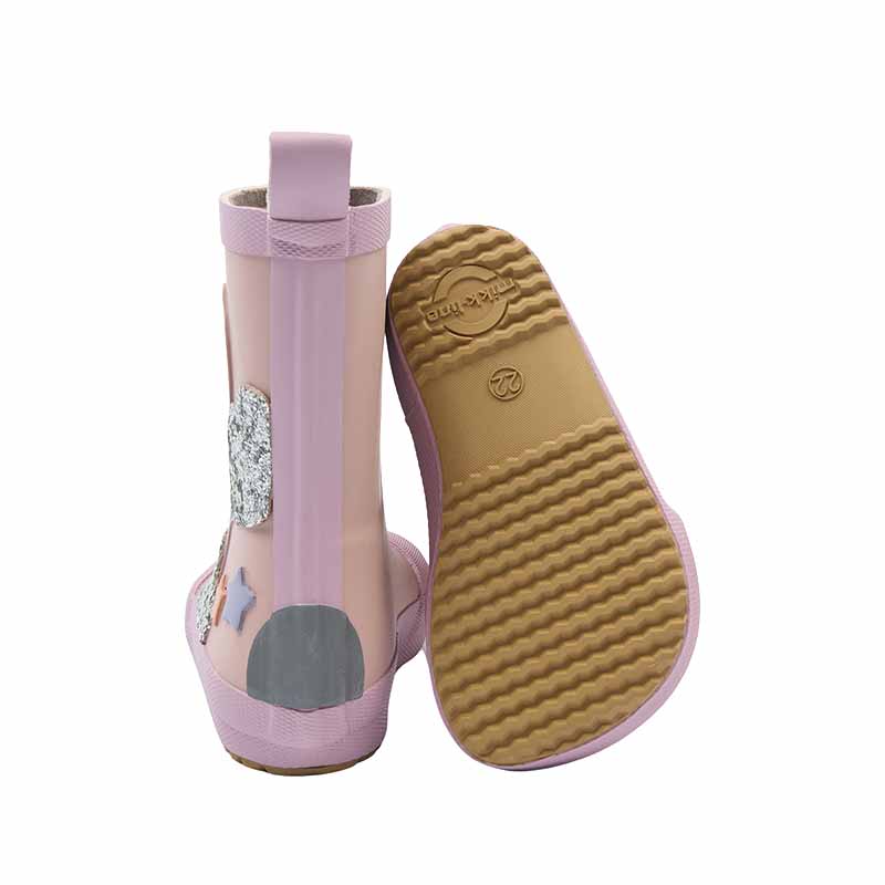 Mikk-Line Kids Barefoot Wellingtons - Rainbow Rose