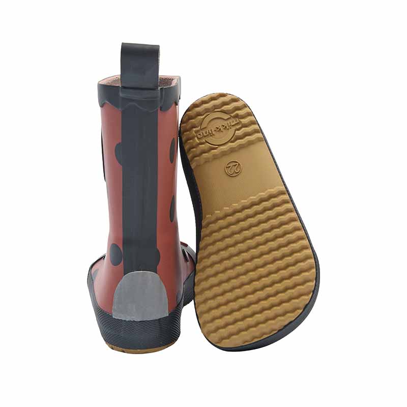 Mikk-Line Kids Barefoot Wellingtons - Ladybird