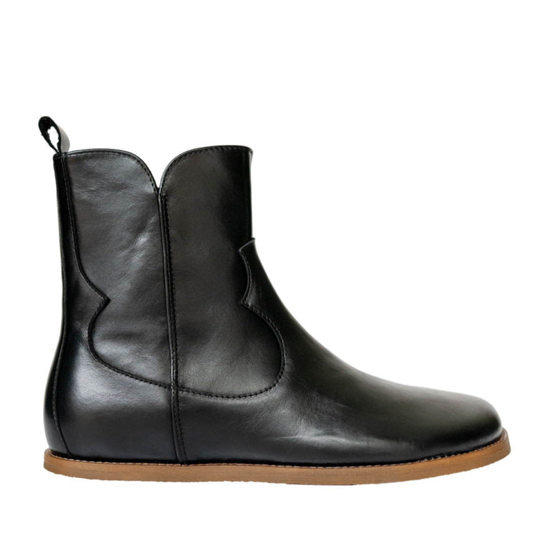 Anya's Faye Boot - Black, outer side view.