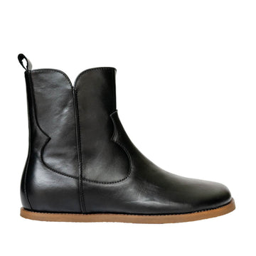 Anya's Faye Boot - Black, outer side view.