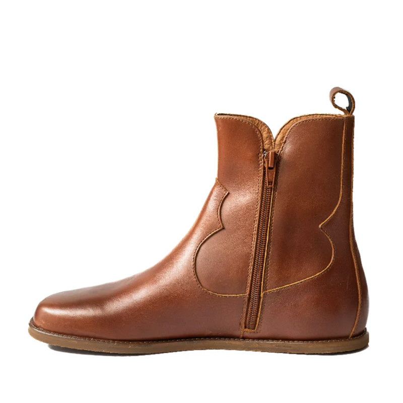 Anya's Faye Boot - Cognac, inner side view.