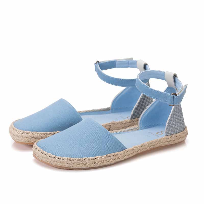 Shapen Women's Festa Espadrilles - Blue Vegan