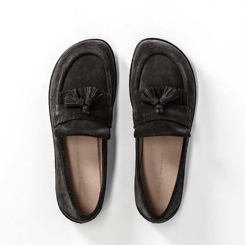 Pair of Be Lenka Women's Moccasins Fiorela - Black, top view.