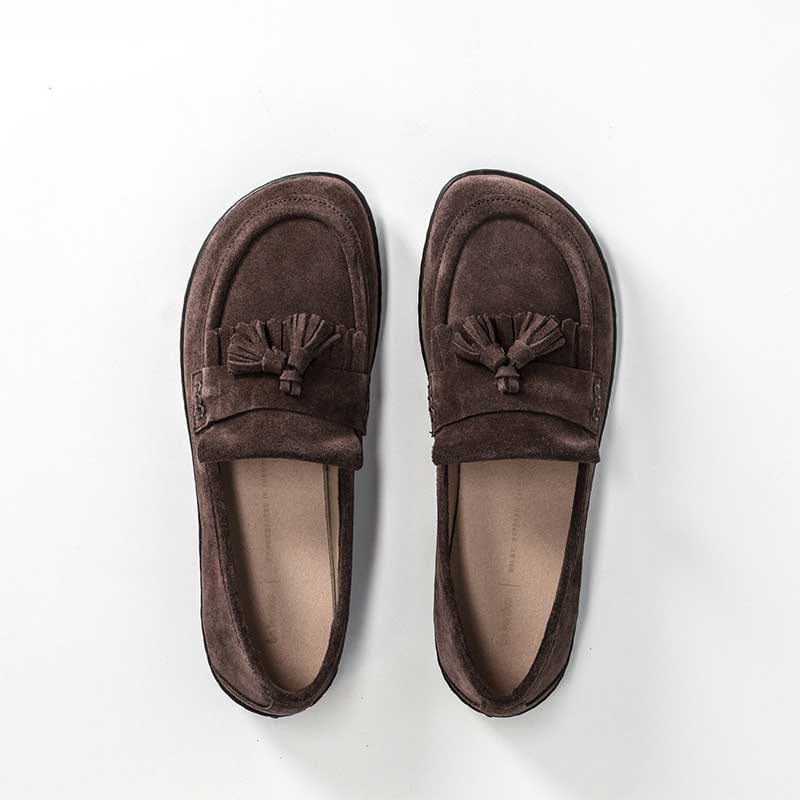 Pair of Be Lenka Women's Moccasins Fiorela - Chocolate, top view.